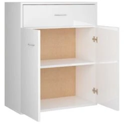 Credenza Bianco Lucido 60x30x75 Cm In Truciolato -Garden Home credenza bianco lucido 60x30x75 cm in truciolato 6