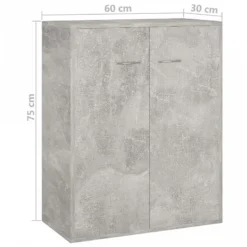 Credenza Calcestruzzo Grigio 60x30x75 Cm In Truciolato -Garden Home credenza calcestruzzo grigio 60x30x75 cm in truciolato 6