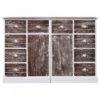 Credenza Con 10 Cassetti Marrone 113x30x79 Cm In Legno -Garden Home credenza con 10 cassetti marrone 113x30x79 cm in legno