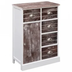 Credenza Con 10 Cassetti Marrone 113x30x79 Cm In Legno -Garden Home credenza con 10 cassetti marrone 113x30x79 cm in legno 2