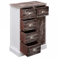 Credenza Con 10 Cassetti Marrone 113x30x79 Cm In Legno -Garden Home credenza con 10 cassetti marrone 113x30x79 cm in legno 4