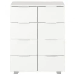 Credenza Con Finitura Lucida Bianca 60x35x80 Cm In Truciolato 11 Credenza Con Finitura Lucida Bianca 60x35x80 Cm In Truciolato -Garden Home credenza con finitura lucida bianca 60x35x80 cm in truciolato 2