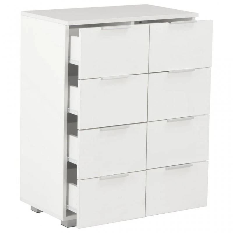 Credenza Con Finitura Lucida Bianca 60x35x80 Cm In Truciolato 6 Credenza Con Finitura Lucida Bianca 60x35x80 Cm In Truciolato - immagine 6