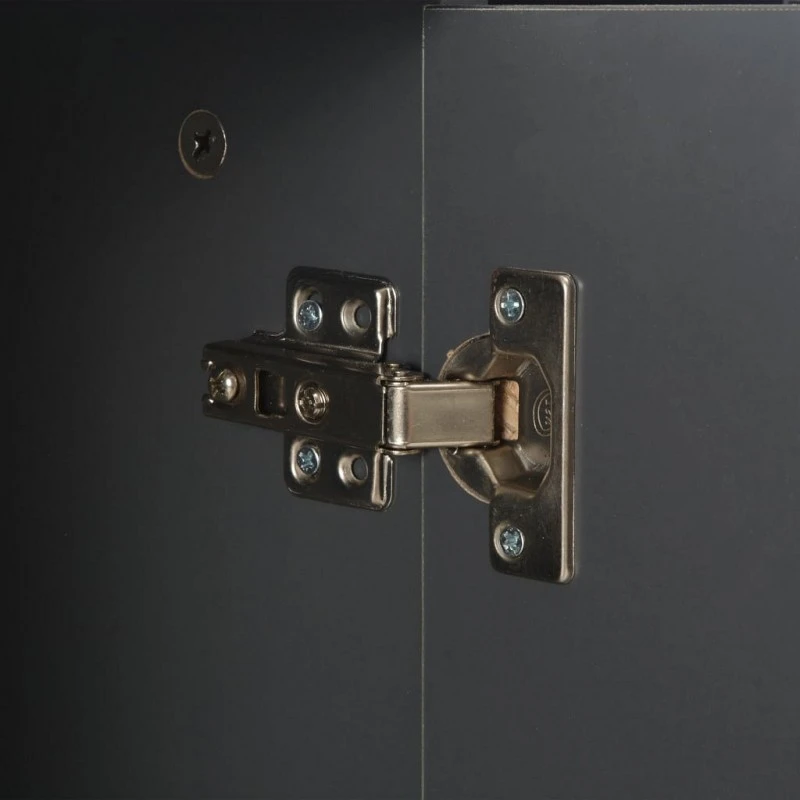 Credenza Con Finitura Lucida Grigia 71x35x80 Cm In Truciolato 8 Credenza Con Finitura Lucida Grigia 71x35x80 Cm In Truciolato - immagine 8