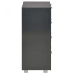 Credenza Con Finitura Lucida Nera 60x35x80 Cm In Truciolato -Garden Home credenza con finitura lucida nera 60x35x80 cm in truciolato 3