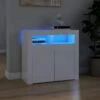 Credenza Con Luci A LED Bianco Lucido 80x35x75 Cm 20 Credenza Con Luci A LED Bianco Lucido 80x35x75 Cm -Garden Home credenza con luci a led bianco lucido 80x35x75 cm