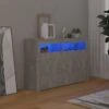 Credenza Con Luci LED Grigio Cemento 115,5x30x75 Cm 20 Credenza Con Luci LED Grigio Cemento 115,5x30x75 Cm -Garden Home credenza con luci led grigio cemento 1155x30x75 cm