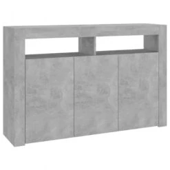 Credenza Con Luci LED Grigio Cemento 115,5x30x75 Cm -Garden Home credenza con luci led grigio cemento 1155x30x75 cm 7