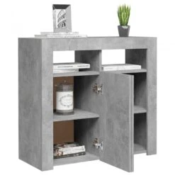 Credenza Con Luci LED Grigio Cemento 80x35x75 Cm 15 Credenza Con Luci LED Grigio Cemento 80x35x75 Cm -Garden Home credenza con luci led grigio cemento 80x35x75 cm 5