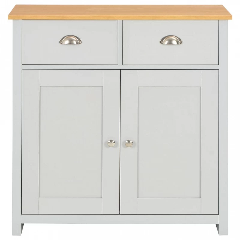Credenza Grigia 79x35x81 Cm 3 Credenza Grigia 79x35x81 Cm - immagine 3