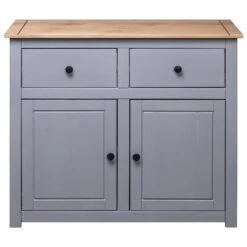 Credenza Grigia 93x40x80 Cm In Legno Massello Di Pino Panama 14 Credenza Grigia 93x40x80 Cm In Legno Massello Di Pino Panama -Garden Home credenza grigia 93x40x80 cm in legno massello di pino panama 4
