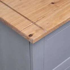 Credenza Grigia 93x40x80 Cm In Legno Massello Di Pino Panama 17 Credenza Grigia 93x40x80 Cm In Legno Massello Di Pino Panama -Garden Home credenza grigia 93x40x80 cm in legno massello di pino panama 7