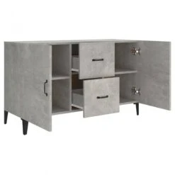 Credenza Grigio Cemento 100x36x60 Cm In Legno Multistrato -Garden Home credenza grigio cemento 100x36x60 cm in legno multistrato 6