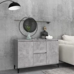 Credenza Grigio Cemento 104x35x70 Cm In Truciolato
