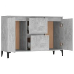 Credenza Grigio Cemento 104x35x70 Cm In Truciolato -Garden Home credenza grigio cemento 104x35x70 cm in truciolato 3
