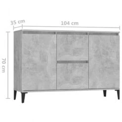 Credenza Grigio Cemento 104x35x70 Cm In Truciolato -Garden Home credenza grigio cemento 104x35x70 cm in truciolato 6