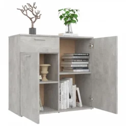 Credenza Grigio Cemento 80x36x75 Cm In Truciolato 12 Credenza Grigio Cemento 80x36x75 Cm In Truciolato -Garden Home credenza grigio cemento 80x36x75 cm in truciolato 3