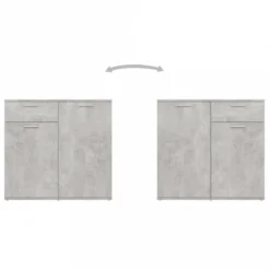 Credenza Grigio Cemento 80x36x75 Cm In Truciolato 13 Credenza Grigio Cemento 80x36x75 Cm In Truciolato -Garden Home credenza grigio cemento 80x36x75 cm in truciolato 4