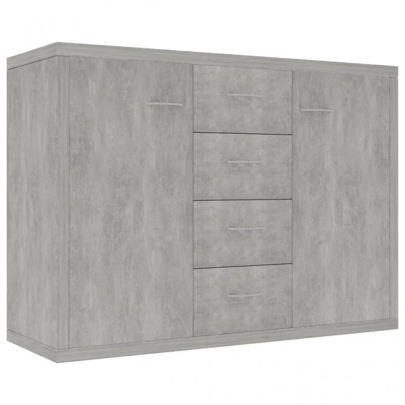 Credenza Grigio Cemento 88x30x65 Cm In Truciolato 2 Credenza Grigio Cemento 88x30x65 Cm In Truciolato - immagine 2