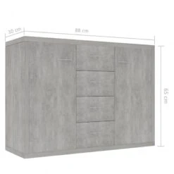 Credenza Grigio Cemento 88x30x65 Cm In Truciolato 11 Credenza Grigio Cemento 88x30x65 Cm In Truciolato -Garden Home credenza grigio cemento 88x30x65 cm in truciolato 5