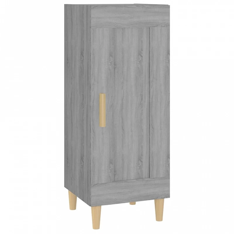 Credenza Grigio Sonoma 34,5x34x90 Cm In Legno Multistrato 2 Credenza Grigio Sonoma 34,5x34x90 Cm In Legno Multistrato - immagine 2