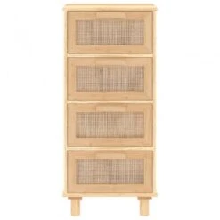 Credenza Marrone 40x30x90cm Legno Massello Pino Rattan Naturale 11 Credenza Marrone 40x30x90cm Legno Massello Pino Rattan Naturale -Garden Home credenza marrone 40x30x90cm legno massello pino rattan naturale 3