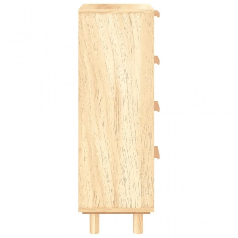 Credenza Marrone 40x30x90cm Legno Massello Pino Rattan Naturale 6 Credenza Marrone 40x30x90cm Legno Massello Pino Rattan Naturale - immagine 6