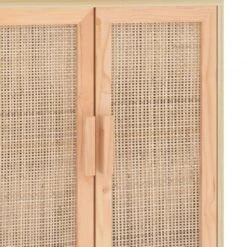 Credenza Marrone 60x30x70cm Legno Massello Pino Rattan Naturale 14 Credenza Marrone 60x30x70cm Legno Massello Pino Rattan Naturale -Garden Home credenza marrone 60x30x70cm legno massello pino rattan naturale 6