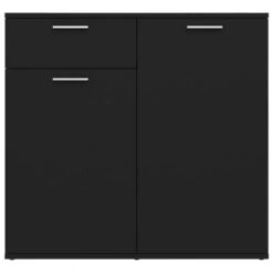 Credenza Nera 80x36x75 Cm In Truciolato -Garden Home credenza nera 80x36x75 cm in truciolato 5