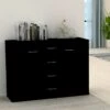 Credenza Nera 88x30x65 Cm In Truciolato -Garden Home credenza nera 88x30x65 cm in truciolato