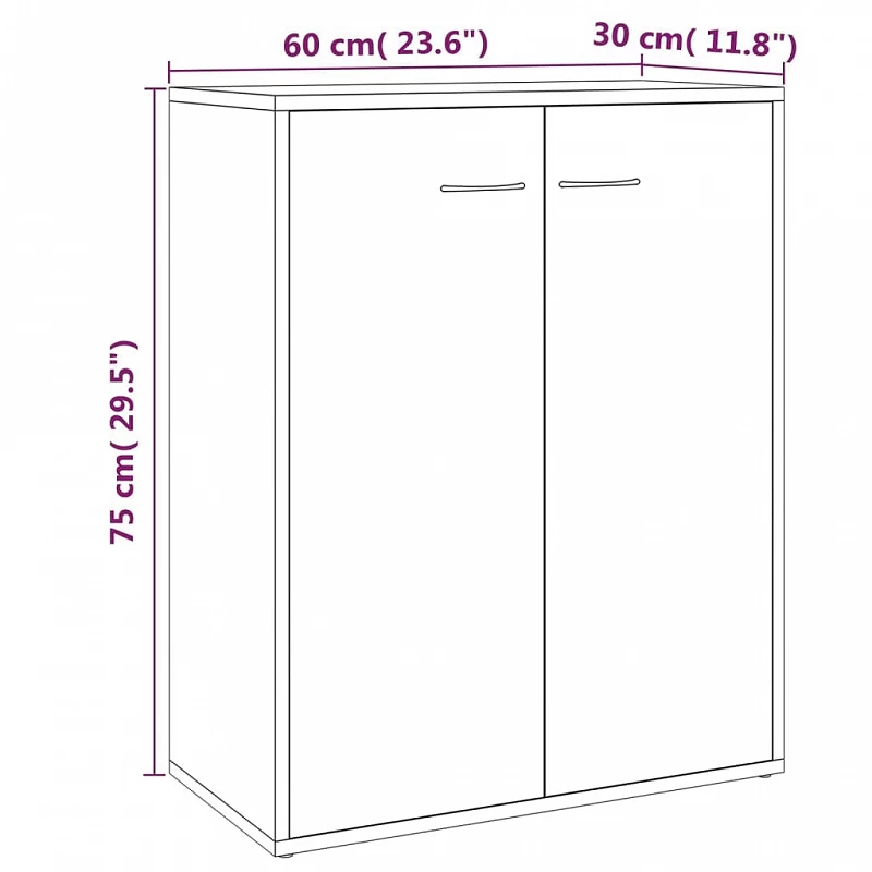 Credenza Rovere Fumo 60x30x75 Cm In Legno Multistrato 8 Credenza Rovere Fumo 60x30x75 Cm In Legno Multistrato - immagine 8