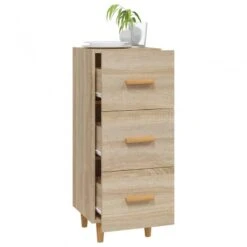 Credenza Rovere Sonoma 34,5x34x90 Cm In Legno Multistrato -Garden Home credenza rovere sonoma 345x34x90 cm in legno multistrato 3