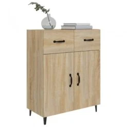 Credenza Rovere Sonoma 69,5x34x90 Cm In Legno Multistrato -Garden Home credenza rovere sonoma 695x34x90 cm in legno multistrato 3