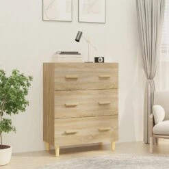 Credenza Rovere Sonoma 70x34x90 Cm In Legno Multistrato