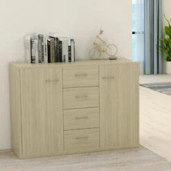 Credenza Rovere Sonoma 88x30x65 Cm In Truciolato