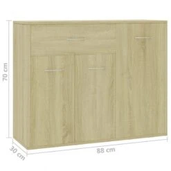 Credenza Rovere Sonoma 88x30x70 Cm In Truciolato -Garden Home credenza rovere sonoma 88x30x70 cm in truciolato 6