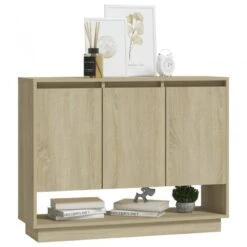 Credenza Rovere Sonoma 97x31x75 Cm In Truciolato 11 Credenza Rovere Sonoma 97x31x75 Cm In Truciolato -Garden Home credenza rovere sonoma 97x31x75 cm in truciolato 3