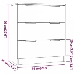 Credenze 3 Pz Grigio Cemento In Legno Multistrato -Garden Home credenze 3 pz grigio cemento in legno multistrato 5