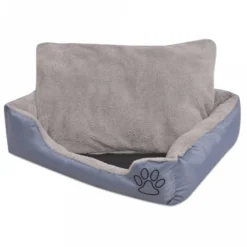 Cuccia Per Cani Con Cuscino Imbottito Taglia XL Grigio