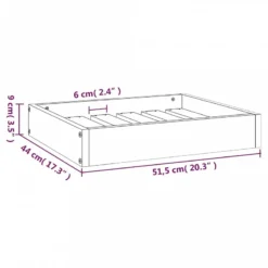 Cuccia Per Cani Grigia 51,5x44x9 Cm In Legno Massello Di Pino -Garden Home cuccia per cani grigia 515x44x9 cm in legno massello di pino 7