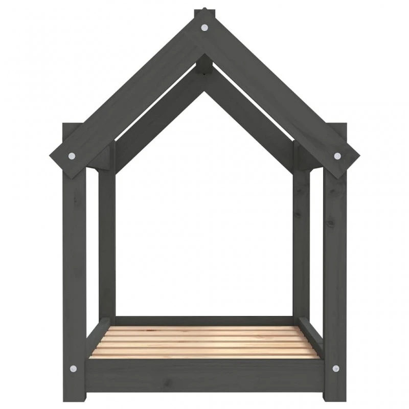 Cuccia Per Cani Grigia 71x55x70 Cm In Legno Massello Di Pino 6 Cuccia Per Cani Grigia 71x55x70 Cm In Legno Massello Di Pino - immagine 6