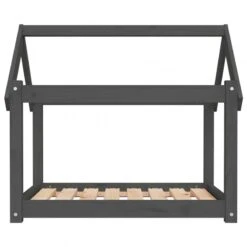 Cuccia Per Cani Grigia 81x60x70 Cm In Legno Massello Di Pino -Garden Home cuccia per cani grigia 81x60x70 cm in legno massello di pino 4