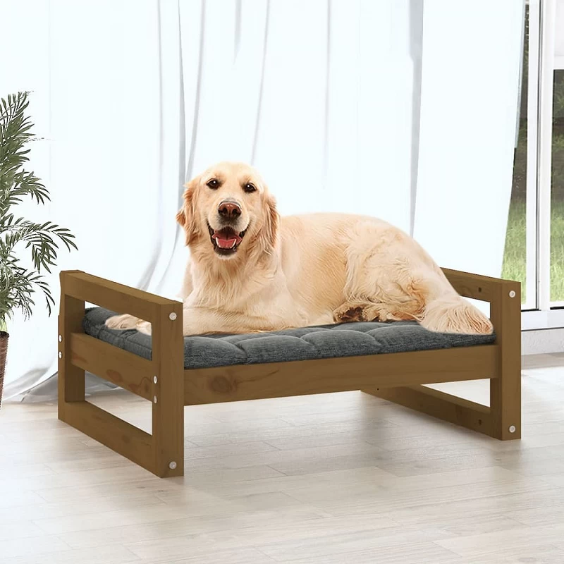 Cuccia Per Cani Miele 75,5x55,5x28cm In Legno Massello Di Pino 3 Cuccia Per Cani Miele 75,5x55,5x28cm In Legno Massello Di Pino - immagine 3