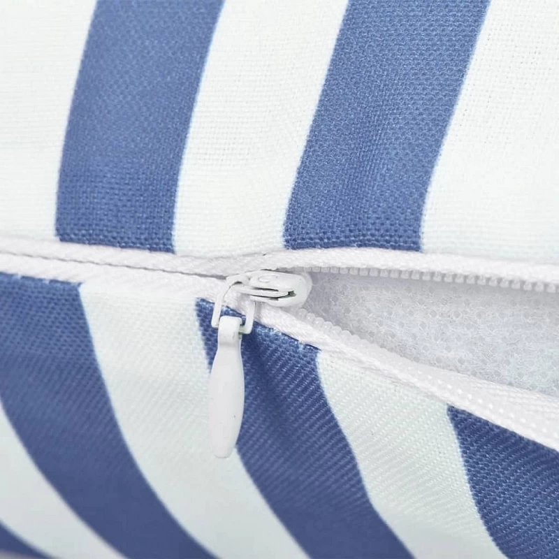 Cuscini Da Esterno 2 Pz Stampa A Righe 45x45 Cm Blu 3 Cuscini Da Esterno 2 Pz Stampa A Righe 45x45 Cm Blu - immagine 3