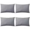 Cuscini Da Esterno 4 Pz 60x40 Cm Grigi -Garden Home cuscini da esterno 4 pz 60x40 cm grigi