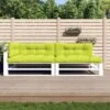 Cuscini Per Pallet 5 Pz Verde Intenso In Tessuto -Garden Home cuscini per pallet 5 pz verde intenso in tessuto