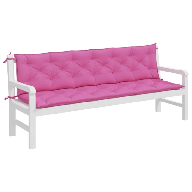 Cuscini Per Panca Da Giardino 2 Pz Rosa 200x50x7 Cm In Tessuto 3 Cuscini Per Panca Da Giardino 2 Pz Rosa 200x50x7 Cm In Tessuto - immagine 3