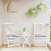Cuscini Per Sedia 2pz Strisce Bianche E Blu 50x50x3 Cm Tessuto -Garden Home cuscini per sedia 2pz strisce bianche e blu 50x50x3 cm tessuto