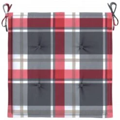 Cuscini Per Sedia 4 Pz A Quadri Rossi 50x50x3 Cm Tessuto Oxford 12 Cuscini Per Sedia 4 Pz A Quadri Rossi 50x50x3 Cm Tessuto Oxford -Garden Home cuscini per sedia 4 pz a quadri rossi 50x50x3 cm tessuto oxford 4