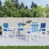 Cuscini Per Sedia 4 Pz Blu Reale 100x50x3 Cm In Tessuto Oxford -Garden Home cuscini per sedia 4 pz blu reale 100x50x3 cm in tessuto oxford